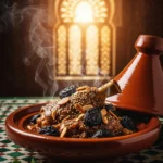Moroccan tajine with prunes