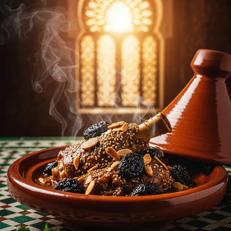 Moroccan tajine with prunes